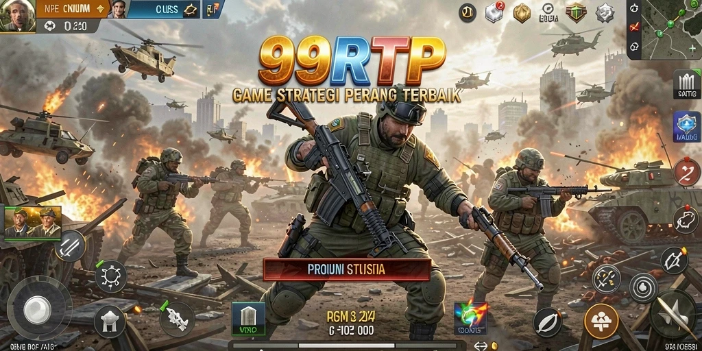 Screenshot gameplay <strong>99RTP</strong> menampilkan pertempuran epik dan manajemen kerajaan.