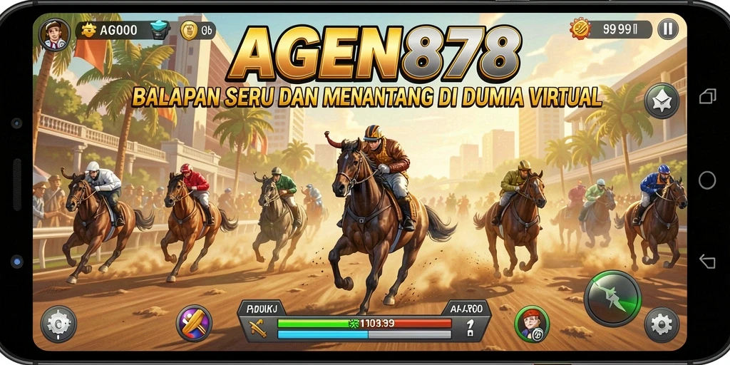 Tampilan grafik AGEN878 yang menakjubkan saat balapan.