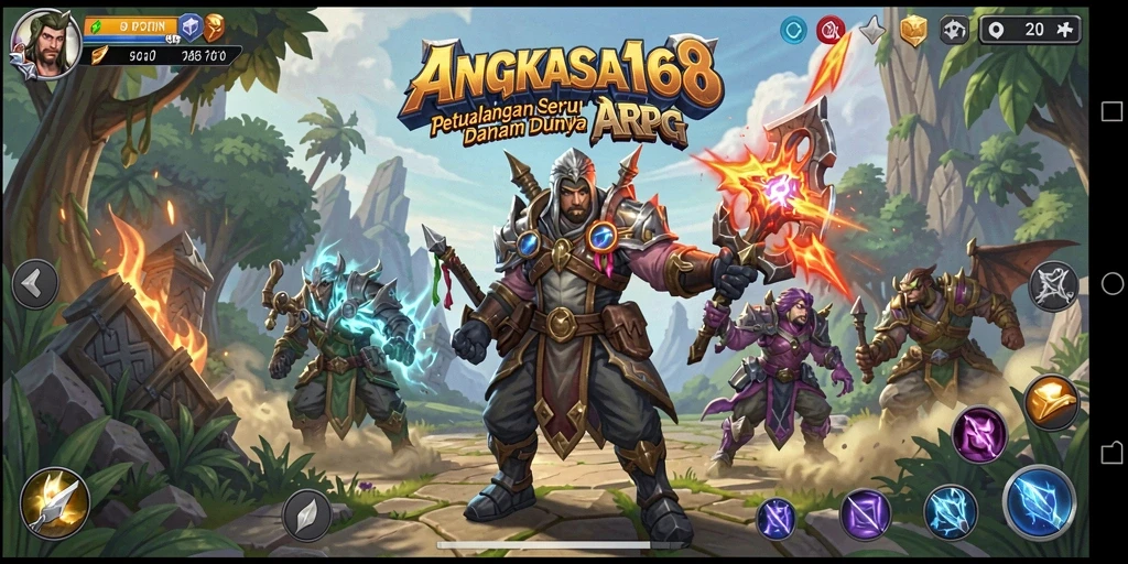 Screenshot gameplay ARPG ANGKASA168 yang menampilkan aksi seru.