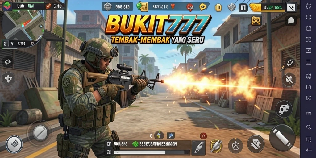 Tampilan gameplay BUKIT777 yang mendebarkan dan penuh aksi.