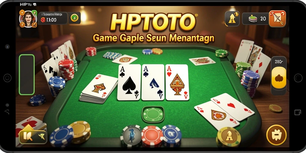 Tampilan gameplay Gaple yang seru di HPTOTO.