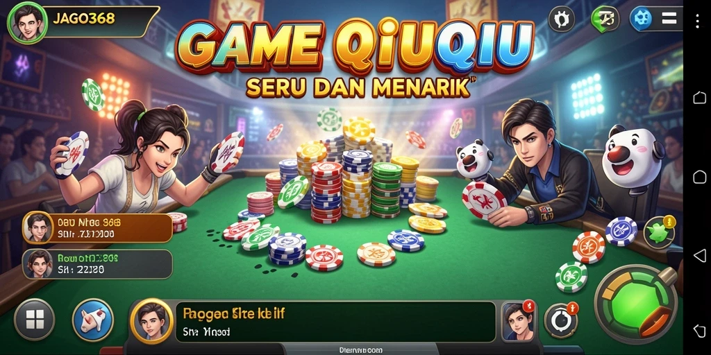 Tampilan gameplay seru QiuQiu di JAGO368.