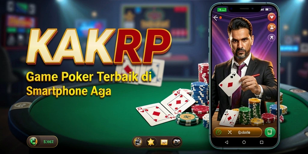 Tampilan gameplay seru dalam KAKRP, penuh strategi poker.