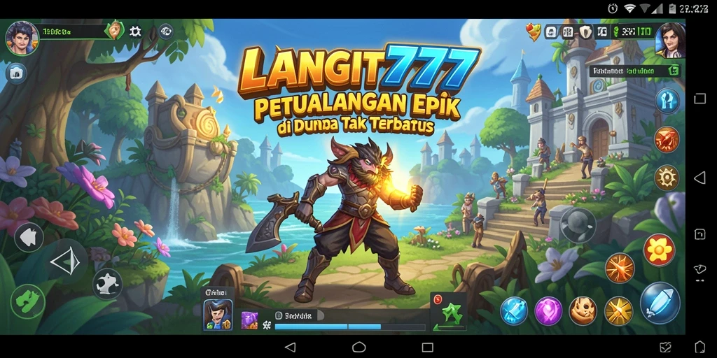 Screenshot gameplay LANGIT777 menunjukkan aksi petualangan menegangkan.