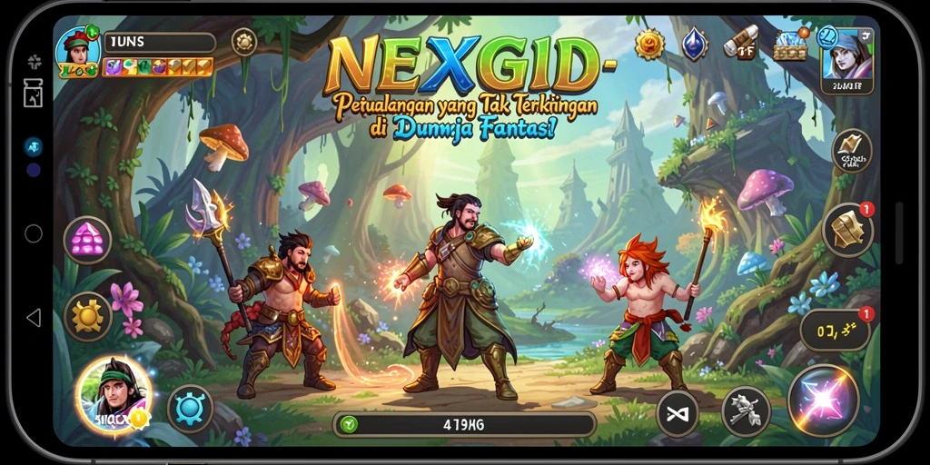 Tangkapan layar gameplay NEXGID menampilkan petualangan seru dan tantangan menarik.