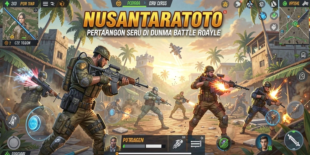 Gameplay seru NUSANTARATOTO dalam pertarungan Battle Royale.