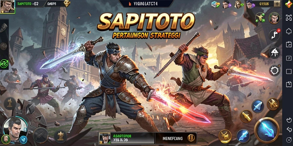 Screenshot SAPITOTO menampilkan aksi strategis yang seru.