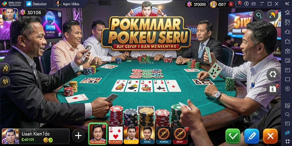 Tampilan gameplay Poker yang mendebarkan dari SD107.
